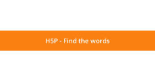 Moodle - H5P - Find the words by Moodle Tutorials